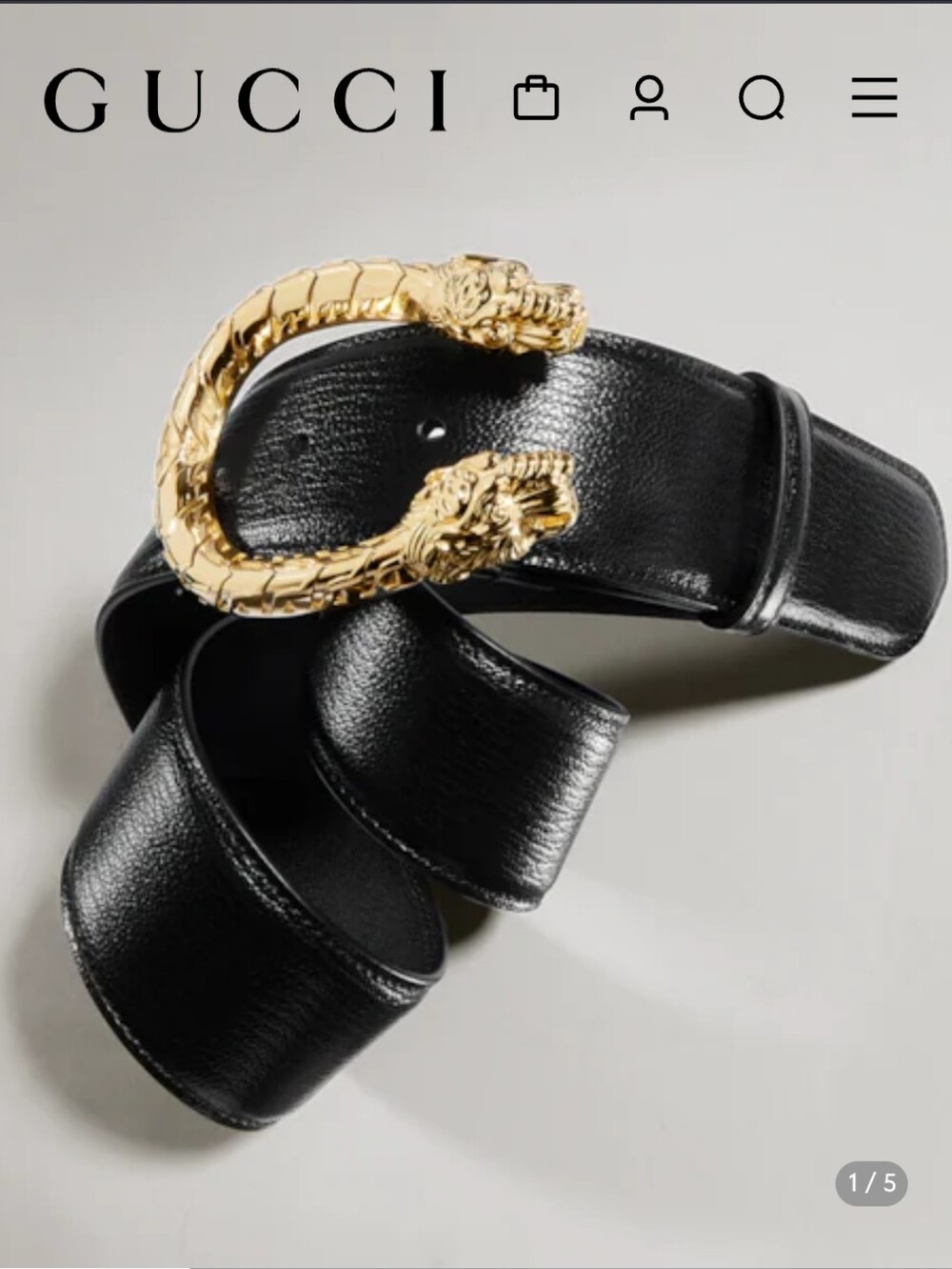 Nwt Box And Dust Bag - Gucci Dionysus Gold HW / Black Belt Size 90